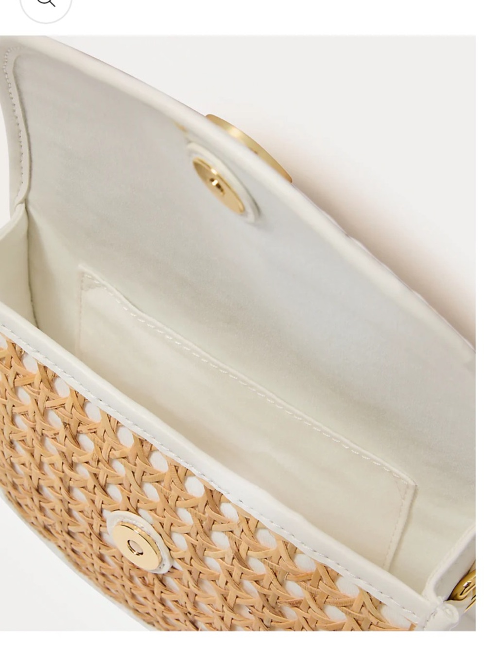 Lilly Pulitzer White & Tan Camille Cane Belt & Crossbody Bag - Picture 3 of 11